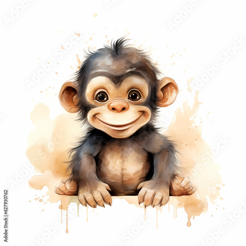 Chimpanzee Watercolor