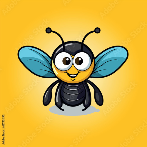 Cartoon fly isolated Vector illustration 