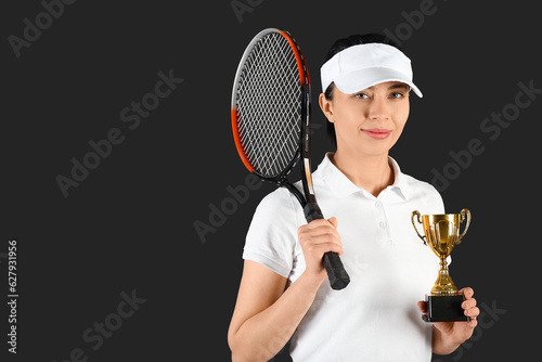 Female badminton player wit...