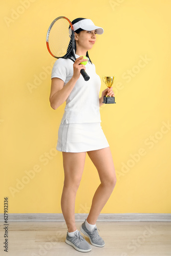 Female tennis player with g...