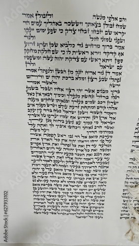 writing torah scroll sefer torah a torah mitzvah jewish hebrew jew sofer stam parasha photo