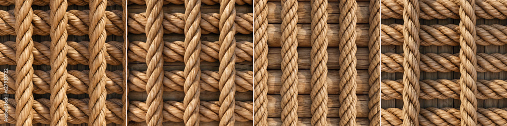 Rope Wrapped Texture Texture of an old rope wrapped around a wooden beam. Seamless pattern ...