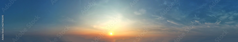 Beautiful sky with sunrise paints a breathtaking canvas of soft pastel hues, casting a warm and serene glow.
