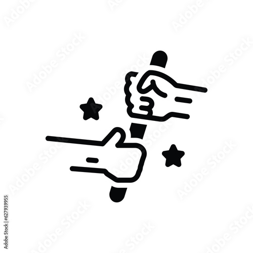 Black solid icon for relay