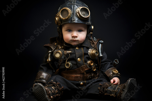portrait of steampunk baby