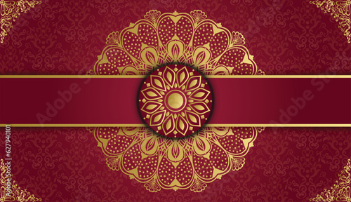 Extraordinary creative invitation card with floral mandala. Royal ornamental mandala design background. Decoration, Decorative, Ornament, Ornamental, India, Indian, invitation, Wedding, Anniversary, 