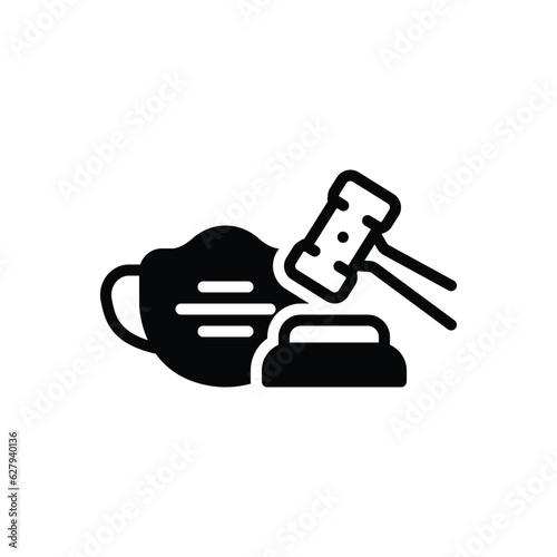 Black solid icon for mandatory