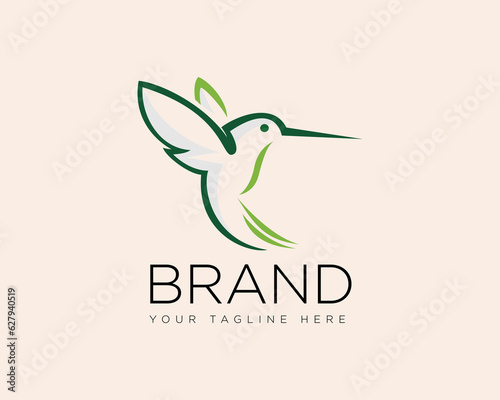 hummingbird flying logo icon symbol design template illustration inspiration