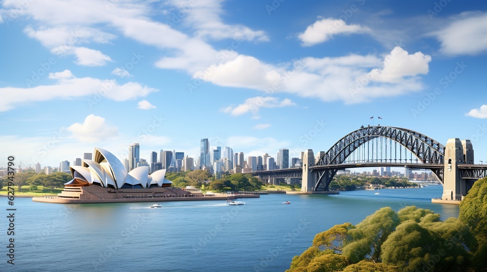 Obraz premium Sydney Opera House and Harbour Bridge