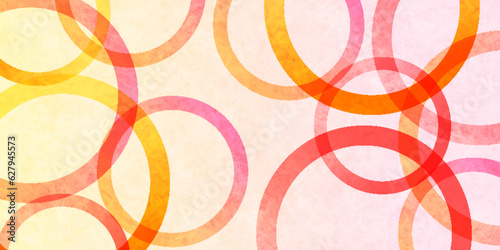 円　オレンジ　ピンク　和柄　背景