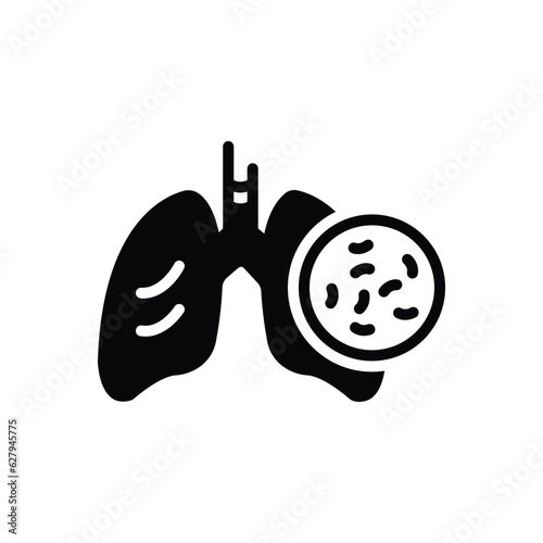 Black solid icon for tb tuberculosis