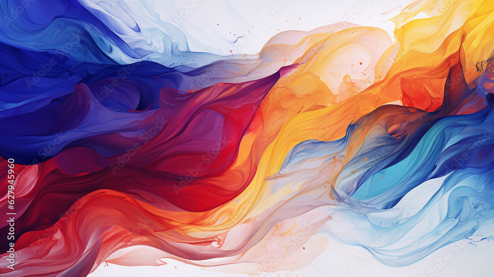 Modern abstract colorful watercolor art background. Generative AI