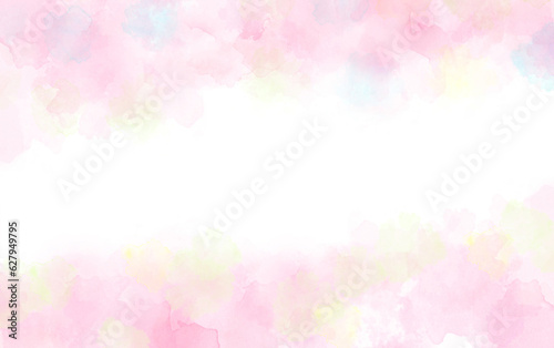 ピンクの水彩タッチの背景素材　アブストラクト　