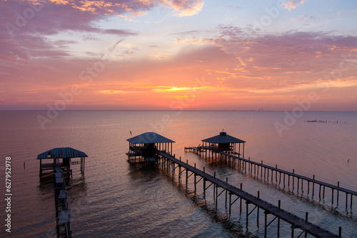 Foto mcmillian bluff at sunset in daphne, alabama