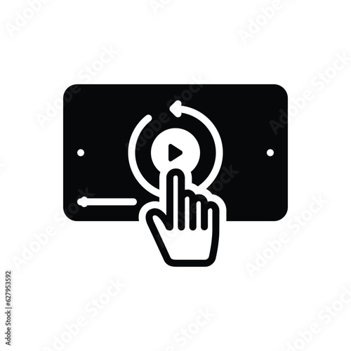 Black solid icon for begins