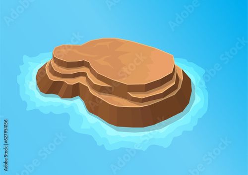 isometric rocky island