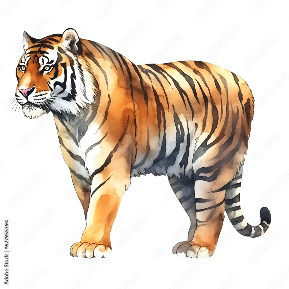 Obraz premium tiger isolated on white