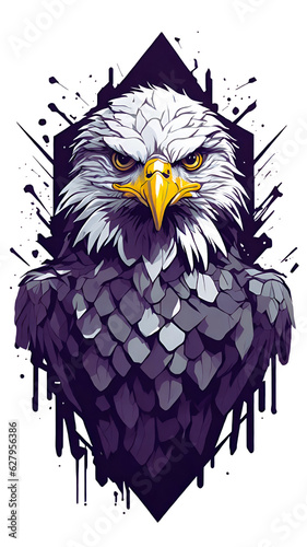 abstract vibrant eagle majestic patriotic illustration colorful artwork tshirt design 