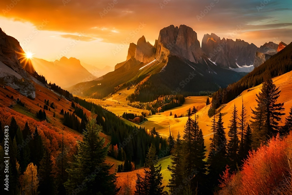 Photo inspiration: Fresh Look at As The Sun Begins Its Descent Behind The Majestic Peaks