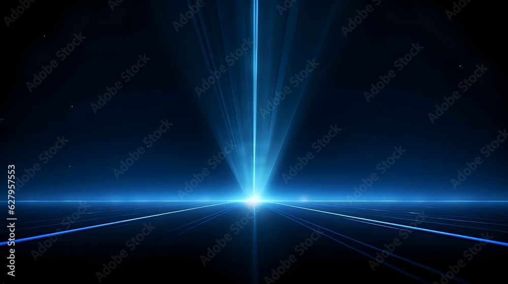 Blue spectrum lights with black background. 8k resolution. Best for wide banner, poster, header website, social media, editing video, background presentation, promotion and more