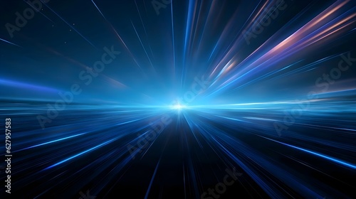 Blue spectrum lights with black background. 8k resolution. Best for wide banner, poster, header website, social media, editing video, background presentation, promotion and more