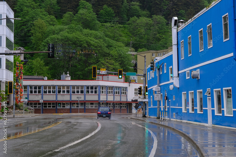 Street view cityscape town landscape nature scenery in Juneau, Alaska