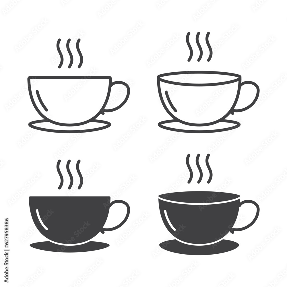 Coffee cup icon isolated vector illustration. Coffee cup icon isolated vector illustration.