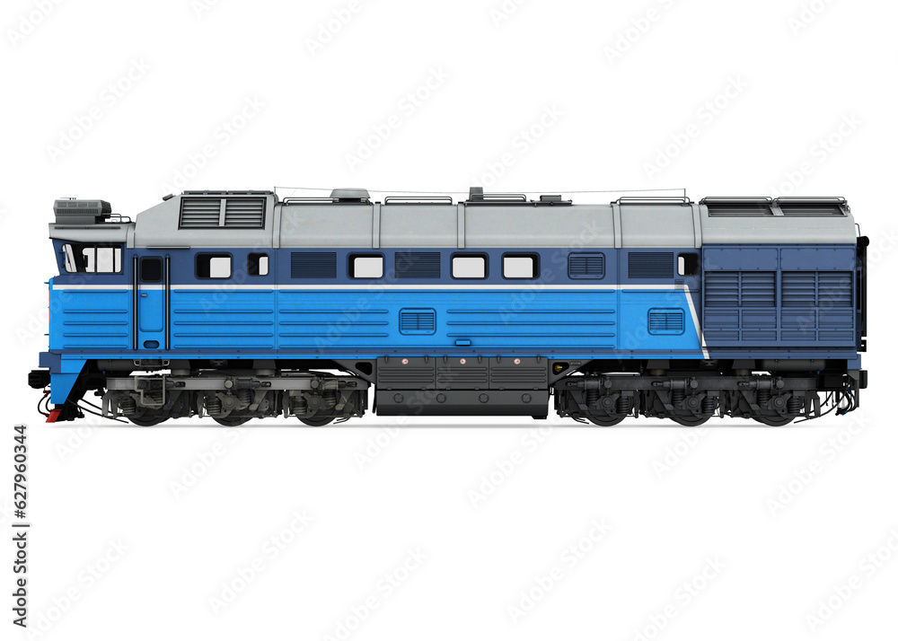 Diesel Locomotive Train Isolated