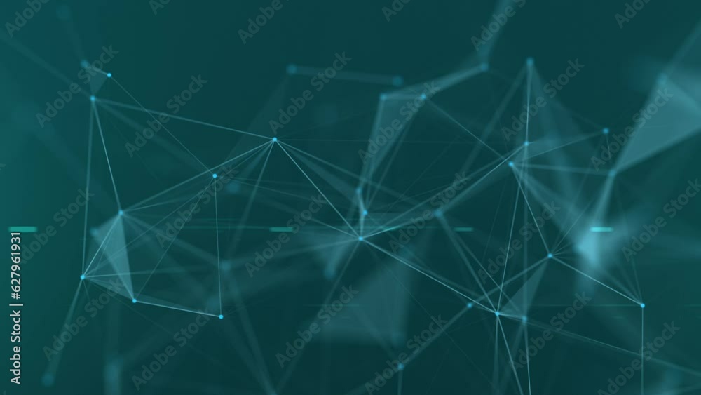 3D rendering of abstract forms of plexus, points and light rays with points of light. Abstract digital technology, connectivity and web concepts of science and technology, communication background
