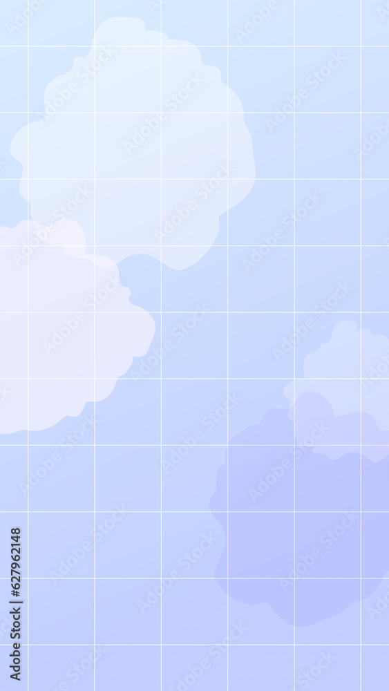 Obraz premium 16:9 シンプル方眼紙のグラデーション壁紙★