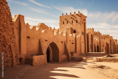 Slika na platnu Ancient Diriyah Fortress Riyadh Saudi Arabia.AI