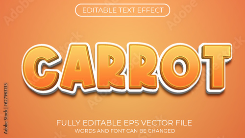 Carrot editable text effect. Editable text style effect