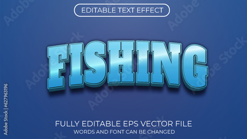 Fishing editable text effect. Editable text style effect