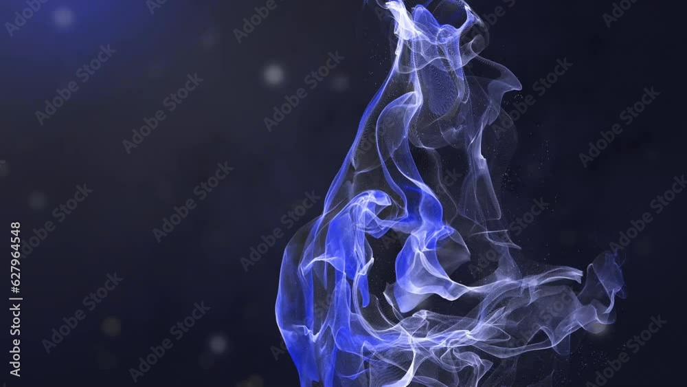 Abstract Particle Flying through a dense gravitational field, with matter swirling around, creating spiral patterns