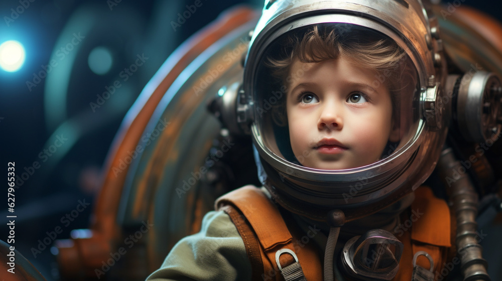 Cosmic Totem: Toddlers Transform into Early Space Pioneers, Generative AI Cosmic Totem: Toddlers Transform into Early Space Pioneers, Generative AI