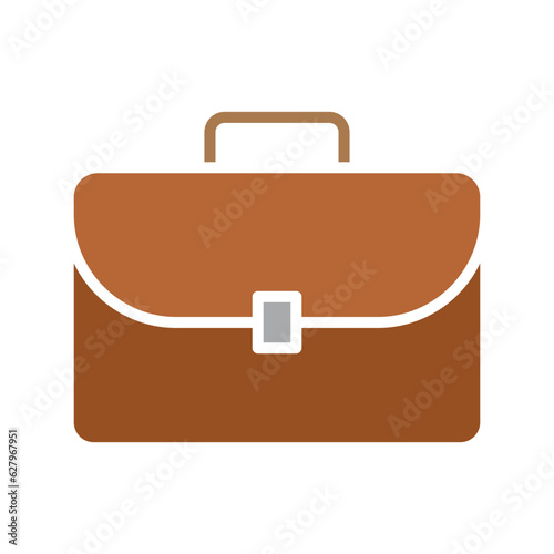 briefcase sign symbol vector glyph color icon