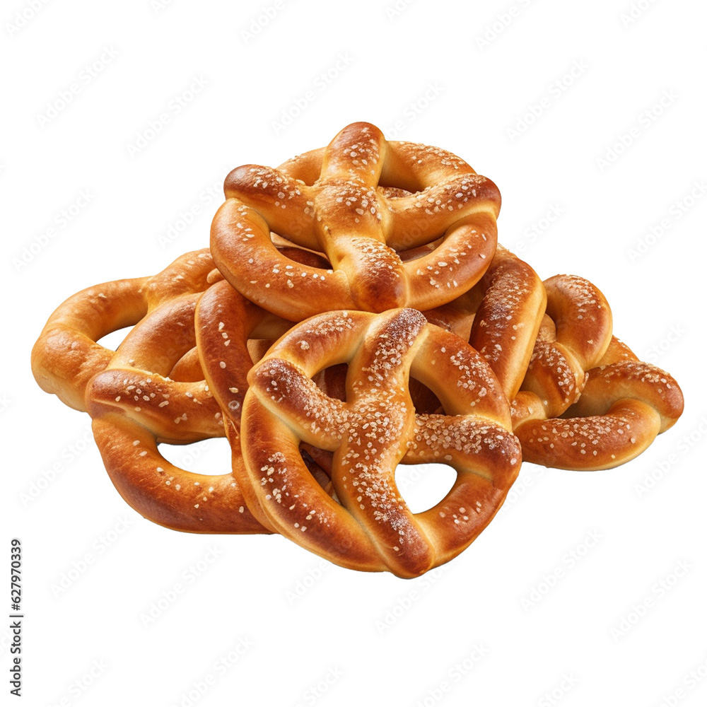 pretzels isolated on white background