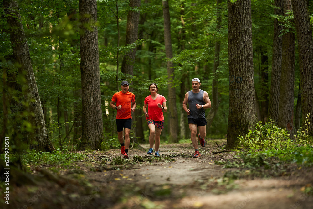 Group of people running