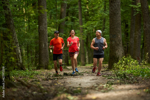 Group of people running