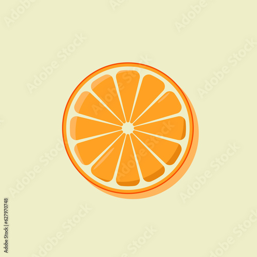 Vector illustration of an orange slice