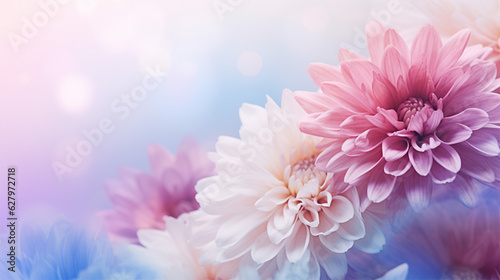 pink chrysanthemum flowers background Generative AI
