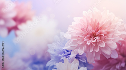 pink chrysanthemum flowers background Generative AI © Kamonpan