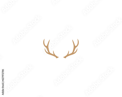 Print op canvas Antler logo, Deer logo, Wild animal, Deerhorn logo illustration vector