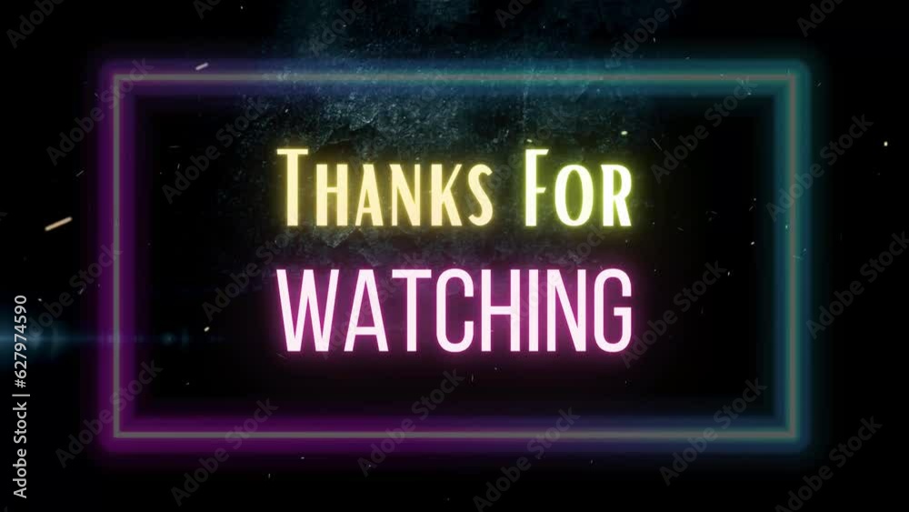 Thanks For Watching Motion Graphic Outro Animation Video In Neon Style, Animated for the Outro Video Template, Seamless Motion Animated Background.
Thanks For Watching Motion Graphic Outro Animation Video In Neon Style, Animated for the Outro Video Template, Seamless Motion Animated Background.