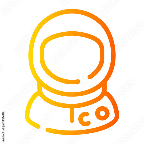 helmet Line Gradient Icon