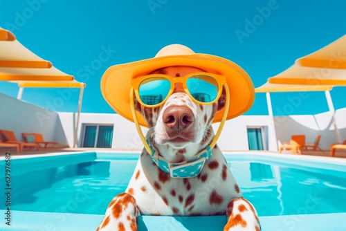 dog-on-vacation-at-swimming-pool