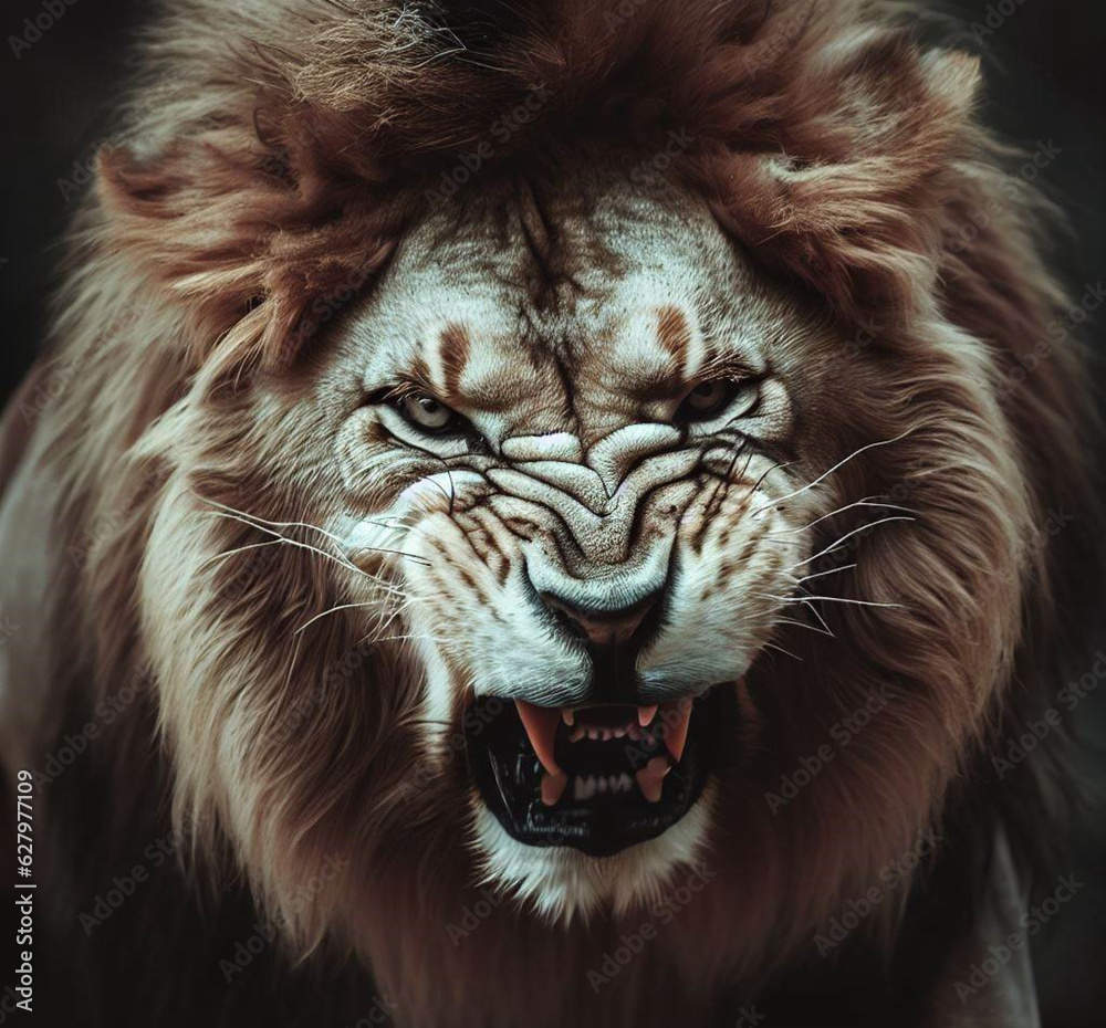 Fototapeta premium lion head portrait