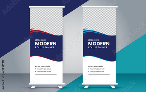 professional  business roll up display standee template design