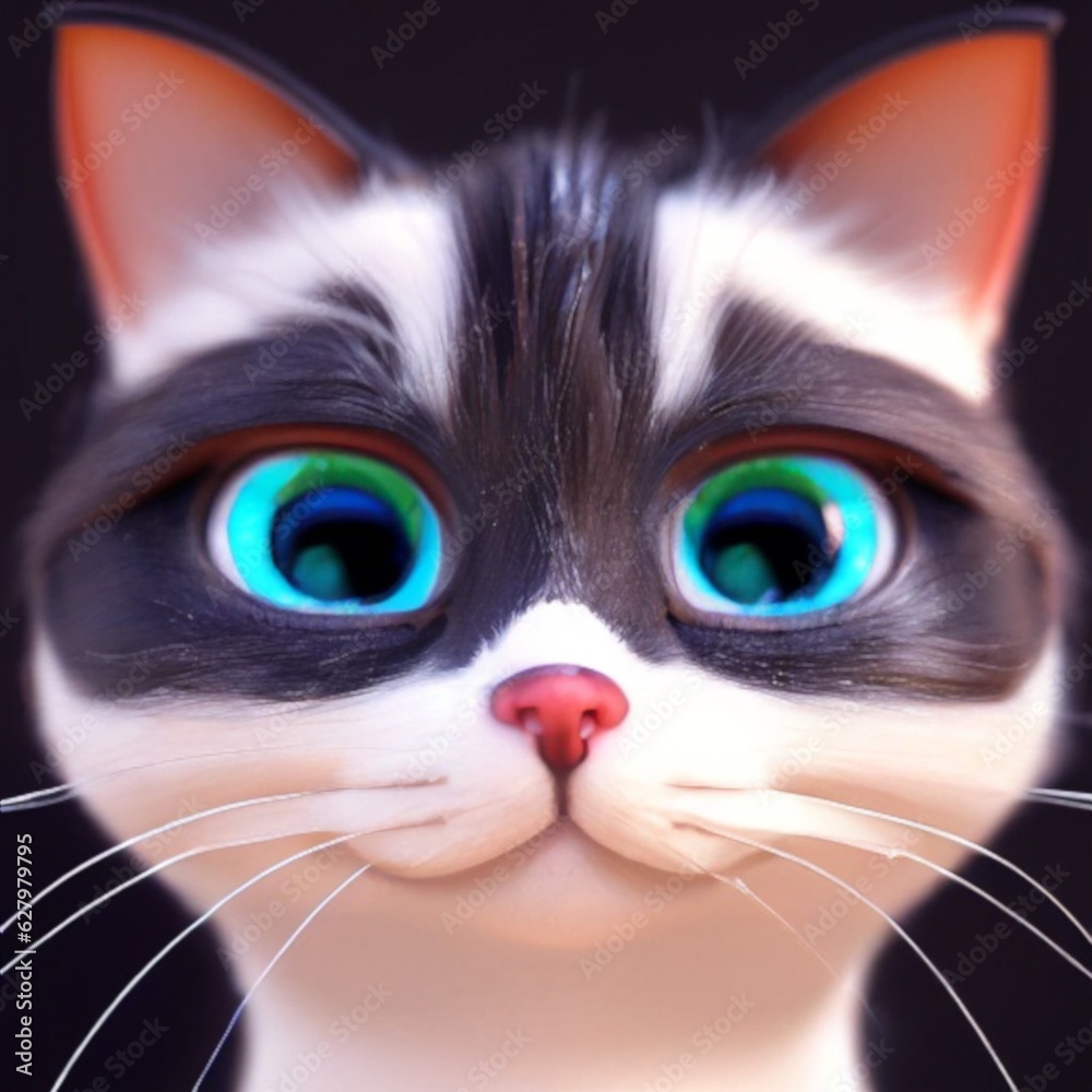 portrait of a cat. generative ai.