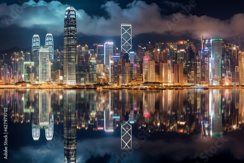 Wallpaper Mural city skyline at night Torontodigital.ca